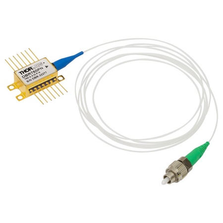DBR760PN - Лазерный диод с распределённым брэгговским отражателем, 761 нм, 9 мВт, корпус: Butterfly, PM оптоволокно, FC/APC разъем, встроенный изолятор, Thorlabs DBR760PN - Лазерный диод с распределённым брэгговским отражателем, 761 нм, 9 мВт, корпус: Butterfly, PM оптоволокно, FC/APC разъем, встроенный изолятор, Thorlabs