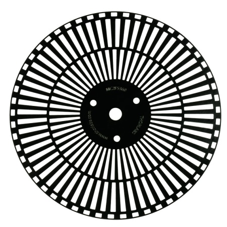 MC2F5360 - Секционированный диск для оптического механического модулятора (обтюратора), 2 ряда ячеек, число ячеек: 60 (внешний диаметр) / 53 (внутренний диаметр), Thorlabs