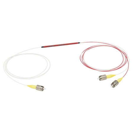 TW1650R3F1 - Широкополосный оптоволоконный соединитель, 1x2, рабочий диапазон: 1650 ± 100 нм, разделение сигнала: 75:25, FC/PC разъемы, Thorlabs