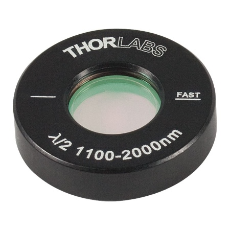AHWP05M-1600 - Ахроматическая полуволновая пластинка (λ/2), Ø1/2", оправа: Ø1", рабочий диапазон: 1100 - 2000 нм, Thorlabs