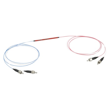 TM50R3S2A - Оптоволоконный разветвитель 2x2, многомодовые волокна, высокая концентрация OH, сердцевина: Ø50 мкм, 0.22 NA, разделение сигнала: 75:25, SMA905 разъем, Thorlabs