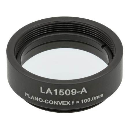 LA1509-A-ML - Плоско-выпуклая линза, Ø1", N-BK7, оправа с резьбой SM1, f = 100.0 мм, просветляющее покрытие: 350-700 нм, Thorlabs LA1509-A-ML - Плоско-выпуклая линза, Ø1", N-BK7, оправа с резьбой SM1, f = 100.0 мм, просветляющее покрытие: 350-700 нм, Thorlabs