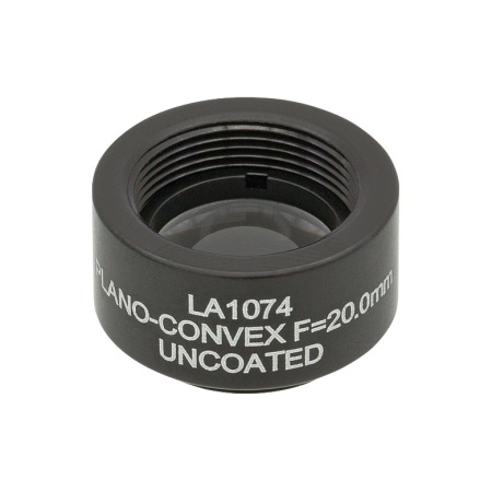 LA1074-ML - Плоско-выпуклая линза, Ø1/2", N-BK7, оправа с резьбой SM05, f = 20.0 мм, без покрытия, Thorlabs