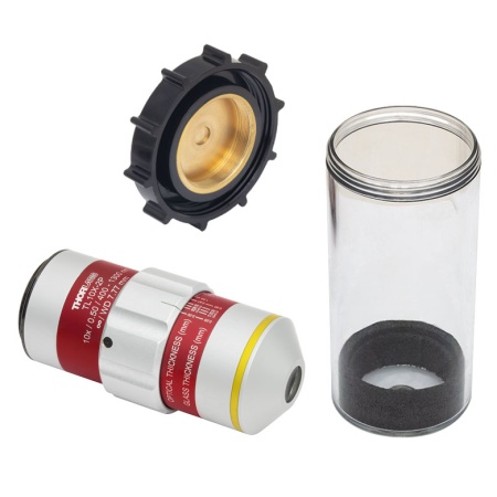 TL10X-2P - Апохроматический объектив для микроскопа, без эффекта виньетирования, увеличение: 10X, числовая апертура: 0.5 NA, рабочее расстояние: 7.77 мм, Thorlabs TL10X-2P - Апохроматический объектив для микроскопа, без эффекта виньетирования, увеличение: 10X, числовая апертура: 0.5 NA, рабочее расстояние: 7.77 мм, Thorlabs