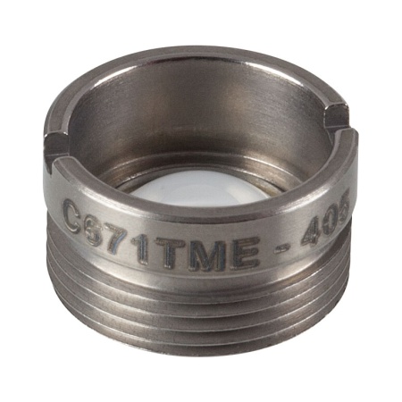 C671TME-405 - Асферическая линза Geltech в оправе, f = 4.01 мм, NA = 0.6 просветляющее покрытие: 405 нм, Thorlabs