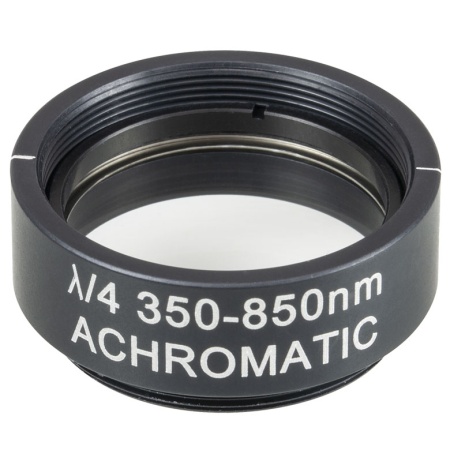 AQWP10M-580 - Ахроматическая четвертьволновая пластинка (λ/4), Ø1", оправа с резьбой: SM1, рабочий диапазон: 350 - 850 нм, Thorlabs