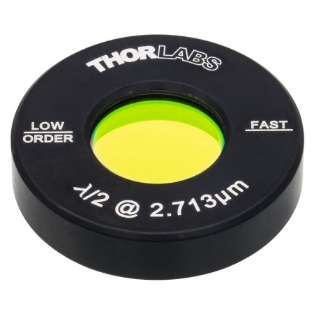 WPLH05M-2713 - Полуволновая пластинка низкого порядка, диаметр: 1/2", в оправе, рабочая длина волны: 2.713 мкм, Thorlabs