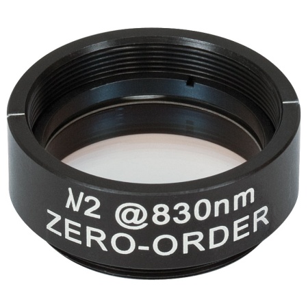 WPH10M-830 - Полуволновая пластинка нулевого порядка, Ø1", оправа с резьбой SM1, рабочая длина волны: 830 нм, Thorlabs WPH10M-830 - Полуволновая пластинка нулевого порядка, Ø1", оправа с резьбой SM1, рабочая длина волны: 830 нм, Thorlabs