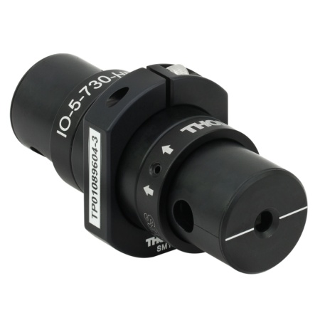 IO-5-730-HP - Оптический изолятор, центральная длина волны: 730 нм, макс. диаметр пучка Ø4.7 мм, макс. мощность излучения: 35 Вт (сумма прямого и обратного направлений), Thorlabs