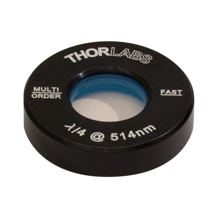 WPMQ05M-514 - Четвертьволновая фазовая пластинка множественного порядка, Ø1/2", оправа: Ø1", просветляющее покрытие: 514 нм, Thorlabs WPMQ05M-514 - Четвертьволновая фазовая пластинка множественного порядка, Ø1/2", оправа: Ø1", просветляющее покрытие: 514 нм, Thorlabs