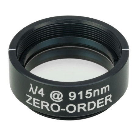 WPQ10M-915 - Четвертьволновая пластинка нулевого порядка, Ø1", оправа с резьбой SM1, рабочая длина волны: 915 нм, Thorlabs WPQ10M-915 - Четвертьволновая пластинка нулевого порядка, Ø1", оправа с резьбой SM1, рабочая длина волны: 915 нм, Thorlabs