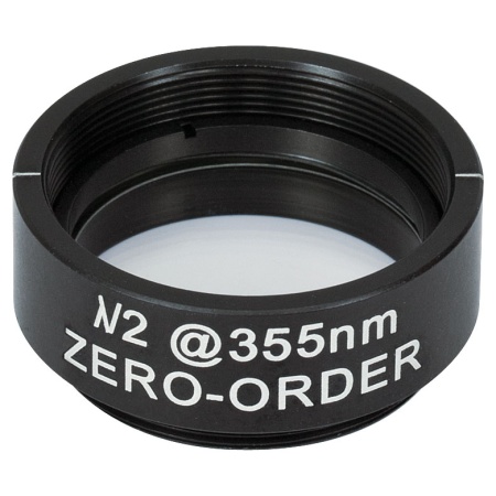 WPH10M-355 - Полуволновая пластинка нулевого порядка, Ø1", оправа с резьбой SM1, рабочая длина волны: 355 нм, Thorlabs