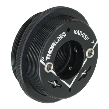 KAD05F - Кинематический адаптер с резьбой SM1, для оптики: Ø1/2”, регулировка угла наклона элемента в вертикальной и горизонтальной плоскостях, Thorlabs KAD05F - Кинематический адаптер с резьбой SM1, для оптики: Ø1/2”, регулировка угла наклона элемента в вертикальной и горизонтальной плоскостях, Thorlabs